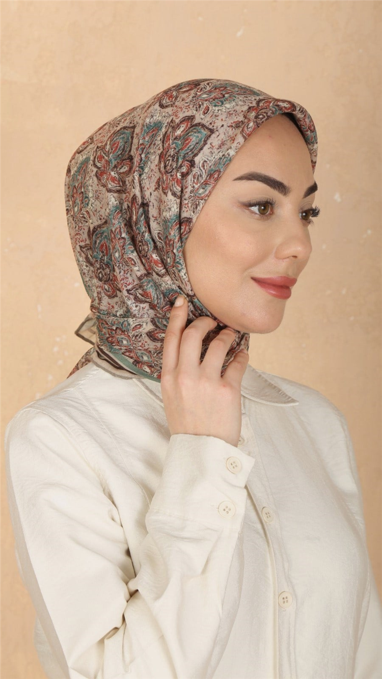 Lo'cella Pamuklu Soft Eşarp 4561-12 Vizon 