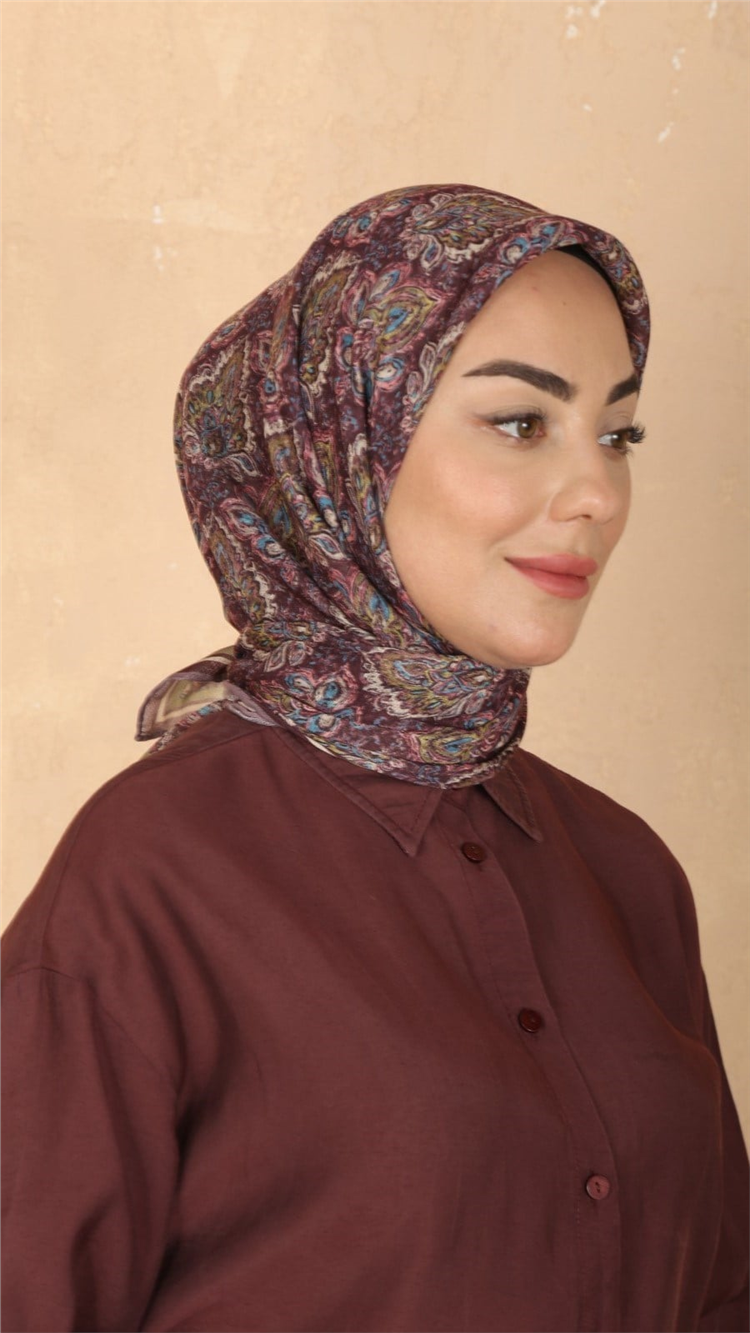 Lo'cella Pamuklu Soft Eşarp 4561-6 Mürdüm 