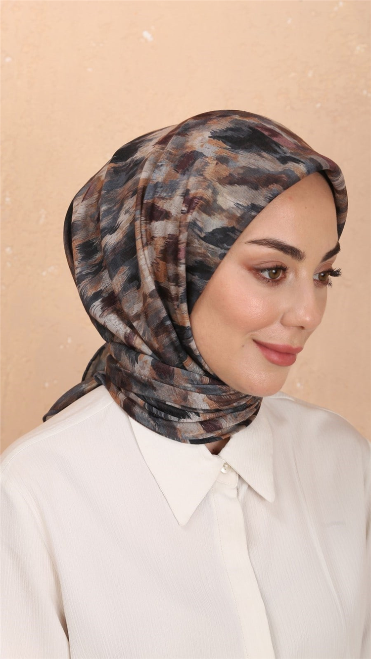 Lo'cella Pamuklu Soft Eşarp 4564-10 Füme 