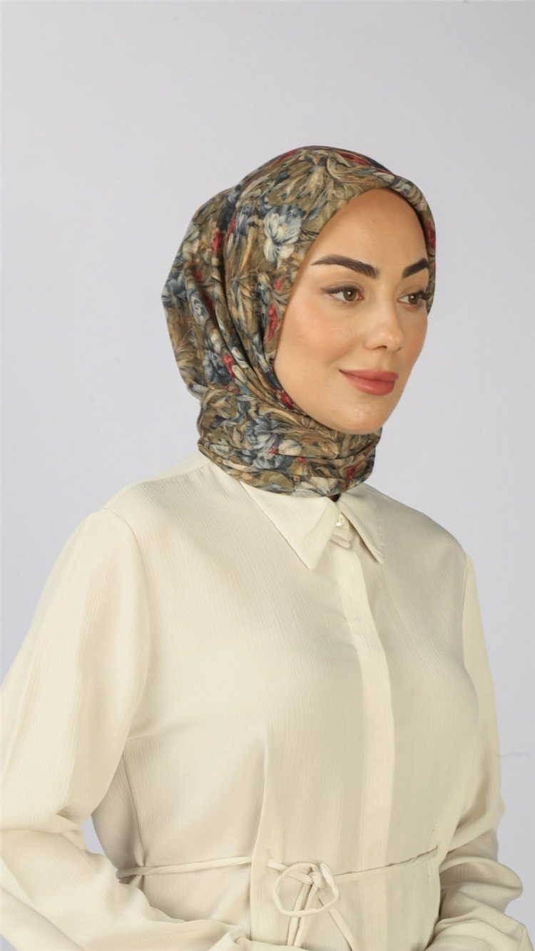 Lo'cella Pamuklu Soft Eşarp 4565-9 Olive