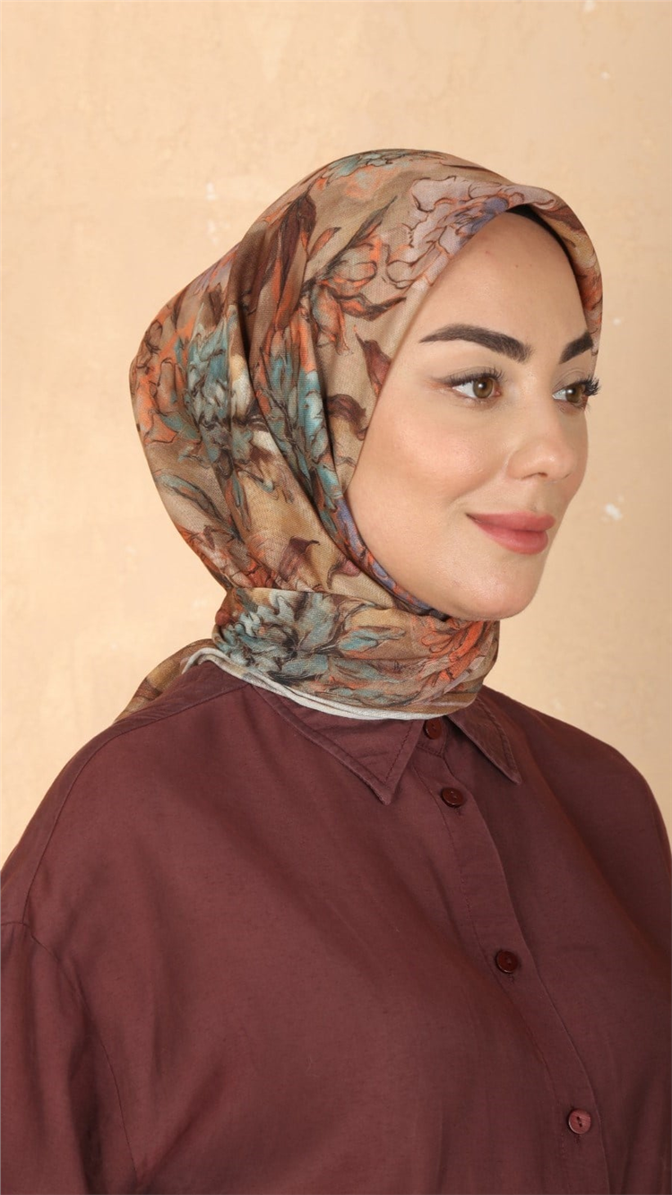 Lo'cella Pamuklu Soft Eşarp 4566-3 Camel 