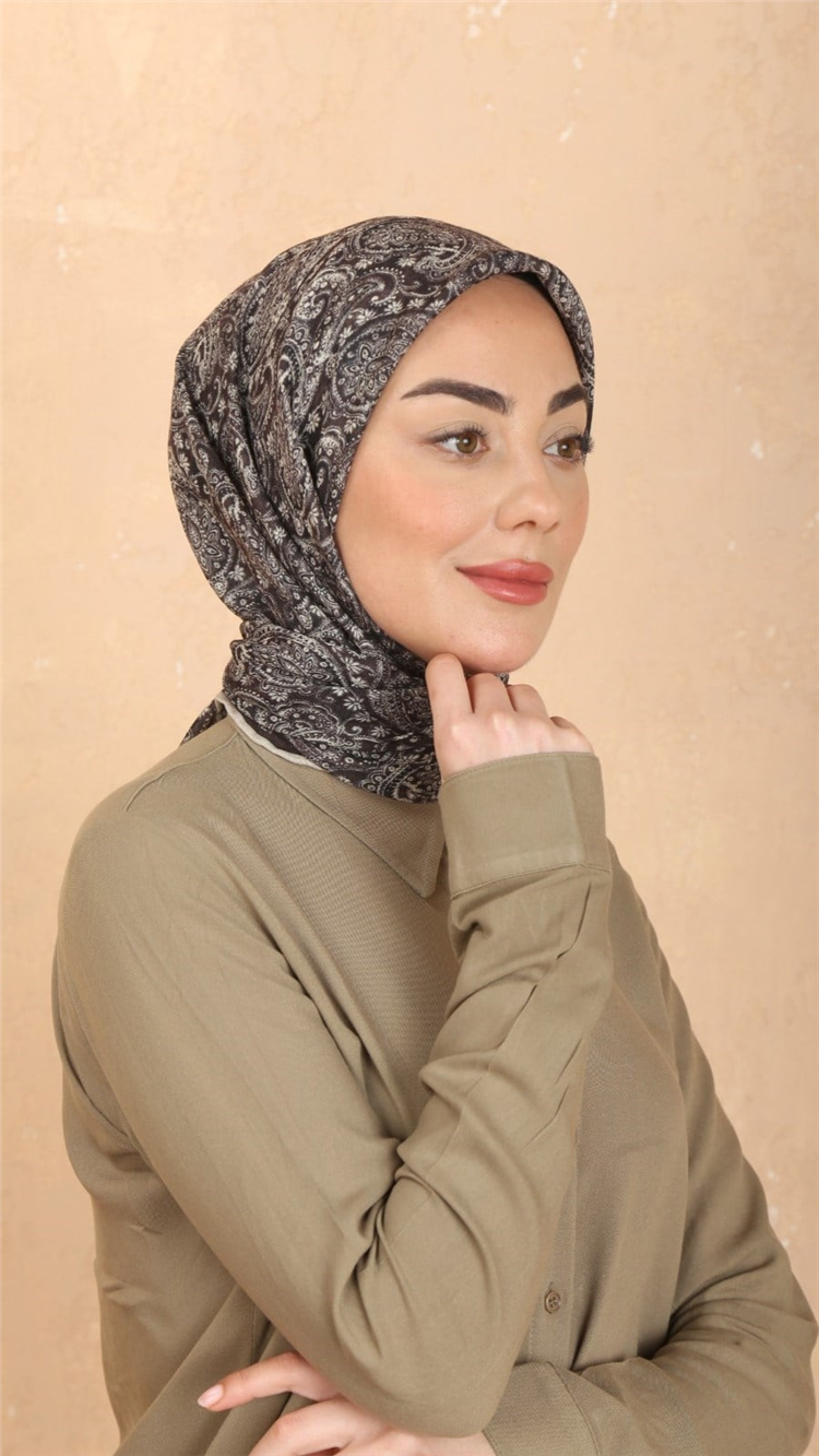 Lo'cella Pamuklu Soft Eşarp 4567-1 Kahve