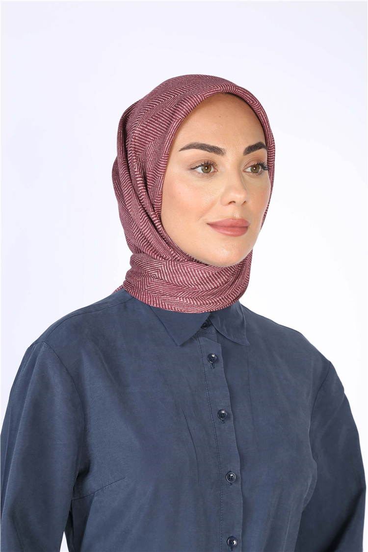 Lo'cella Pamuklu Soft Eşarp 4599-3 Bordo