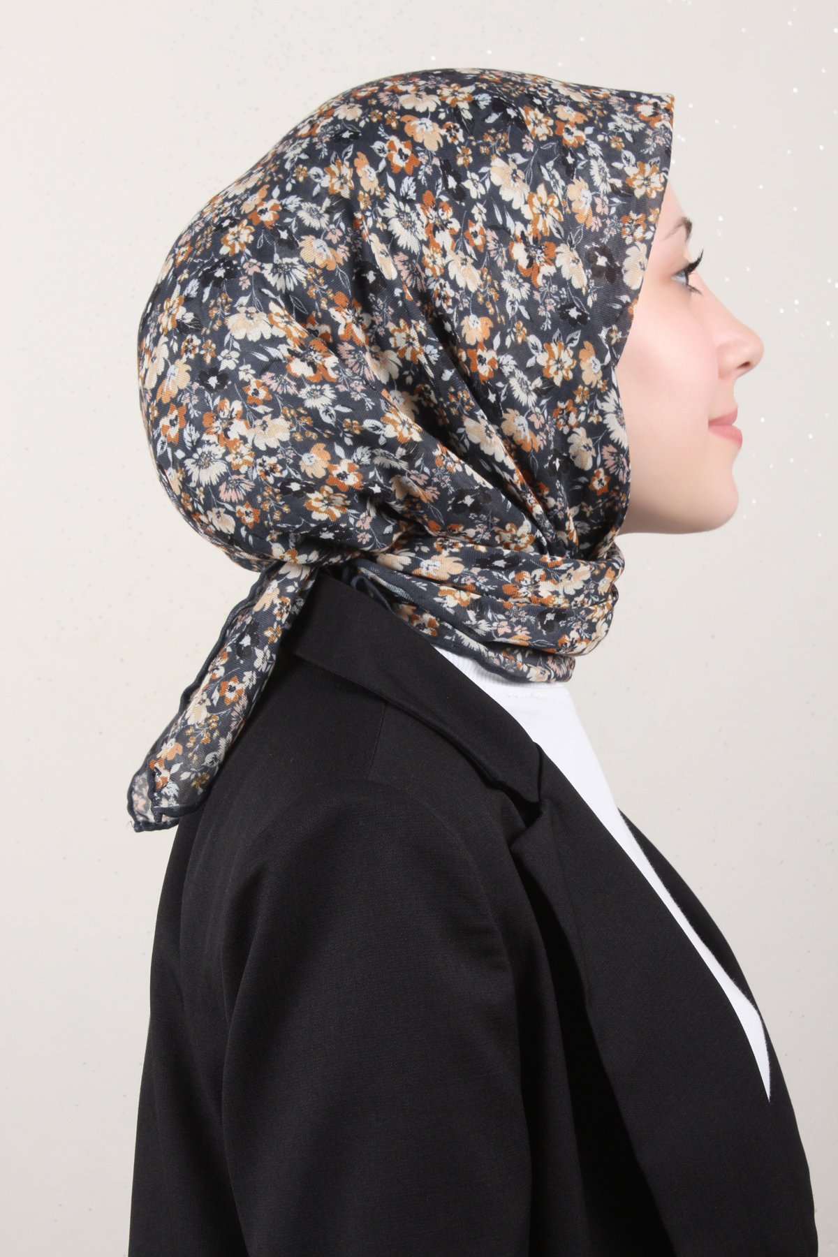 Lop'Res Pamuklu Soft Eşarp 4151-9 Füme