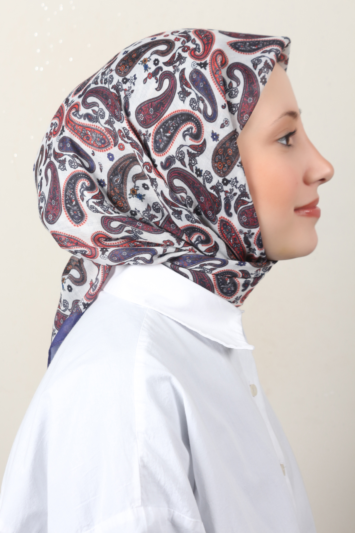 Lux Soft Pamuklu Eşarp 4040-173 Morcivert 