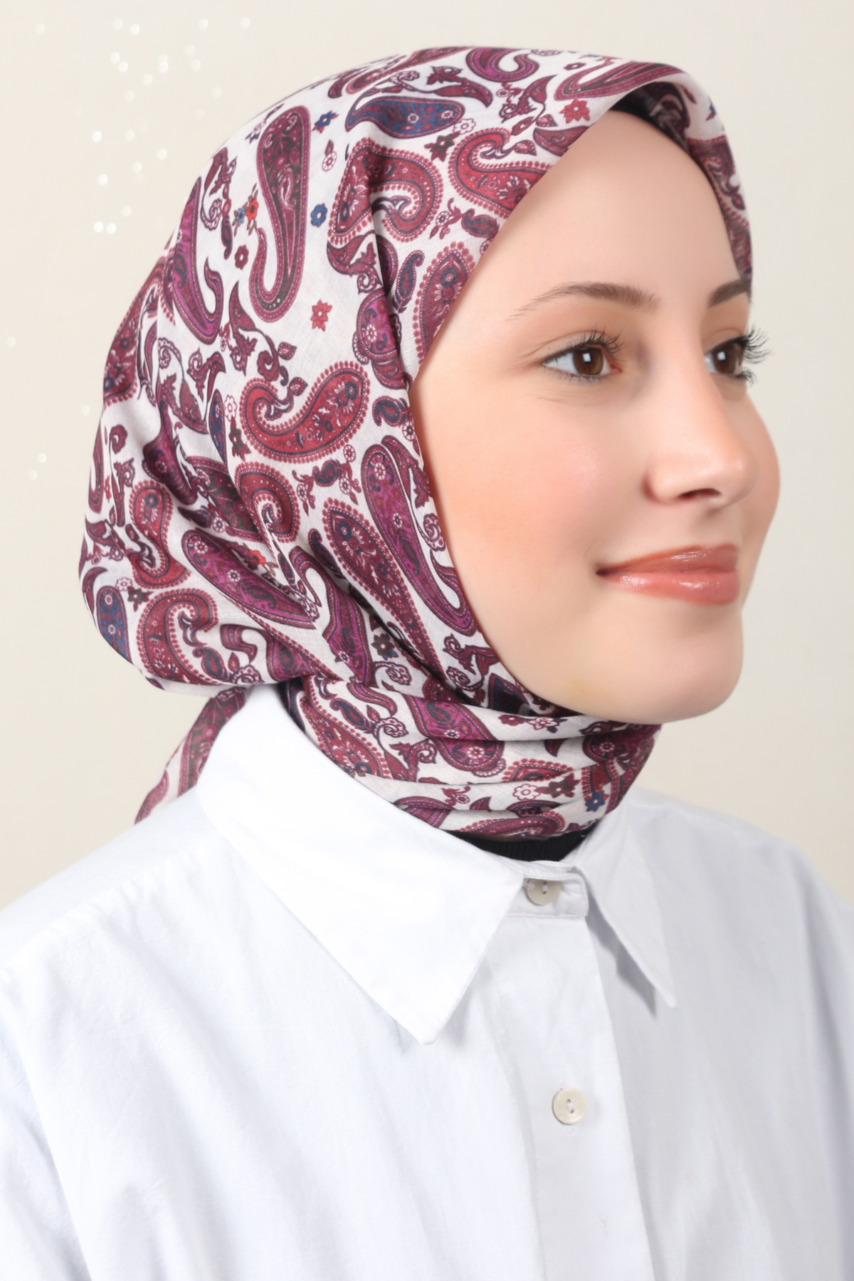 Lux Soft Pamuklu Eşarp 4040-179 Lila 