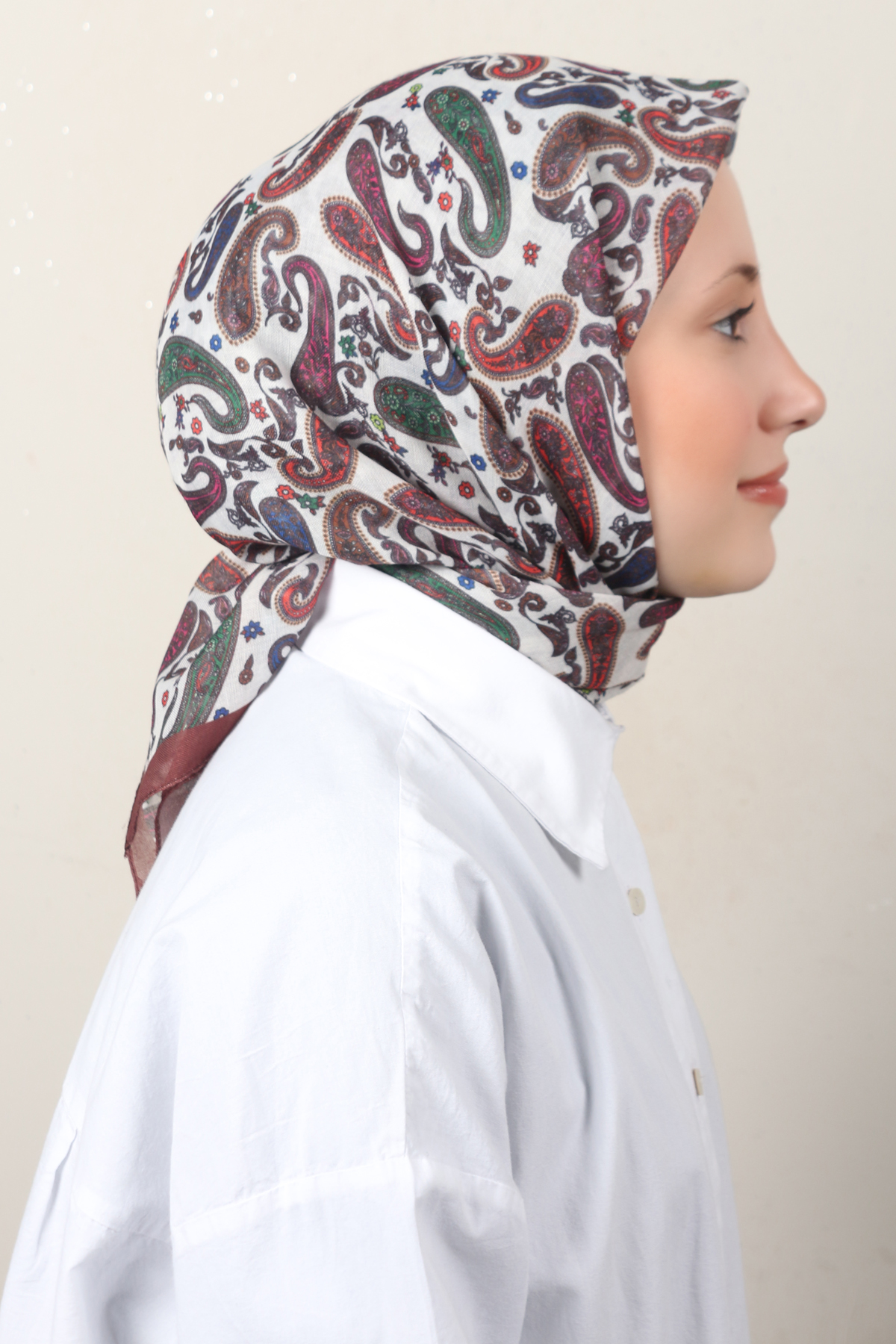 Lux Soft Pamuklu Eşarp 4040-180 Kahverengi 