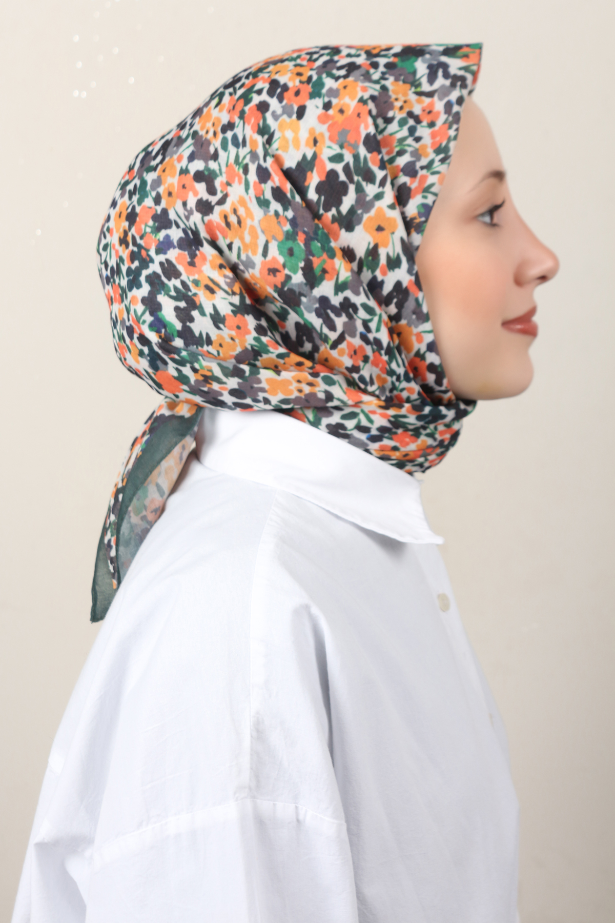 Lux Soft Pamuklu Eşarp 4040-194 Zümrüt 