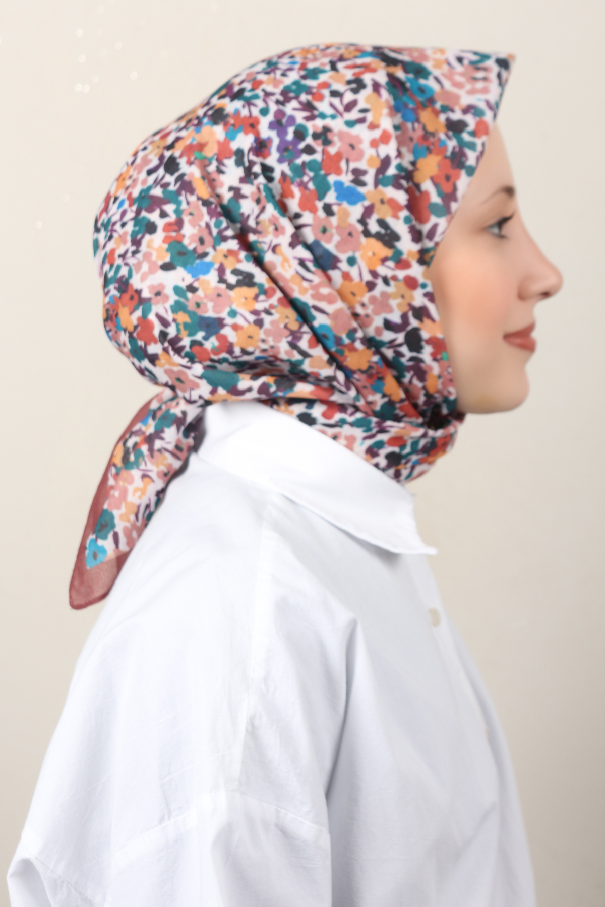 Lux Soft Pamuklu Eşarp 4040-195 Kahve 