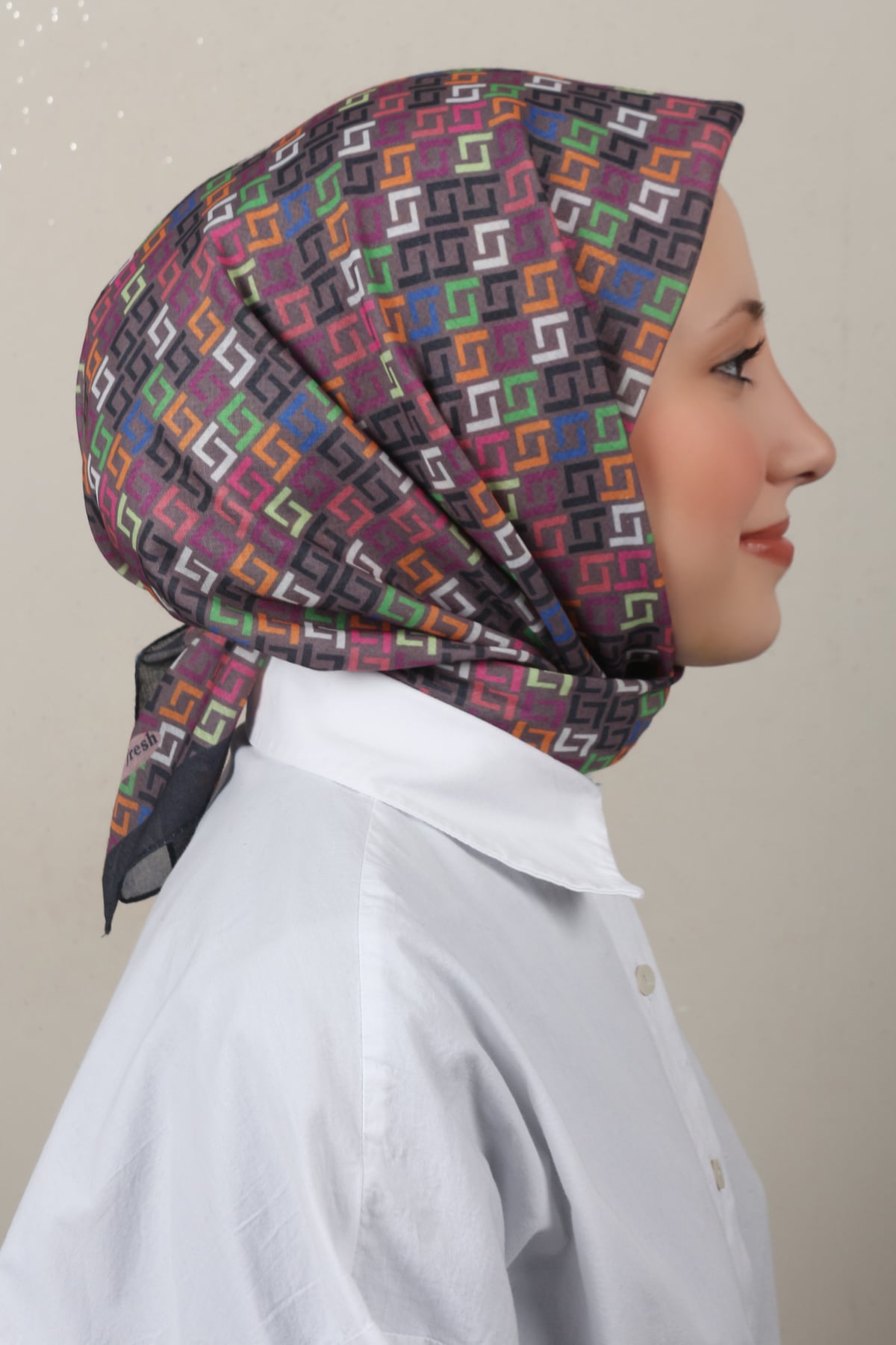 Lux Soft Pamuklu Eşarp 4040-222 Koyu Yeşil 