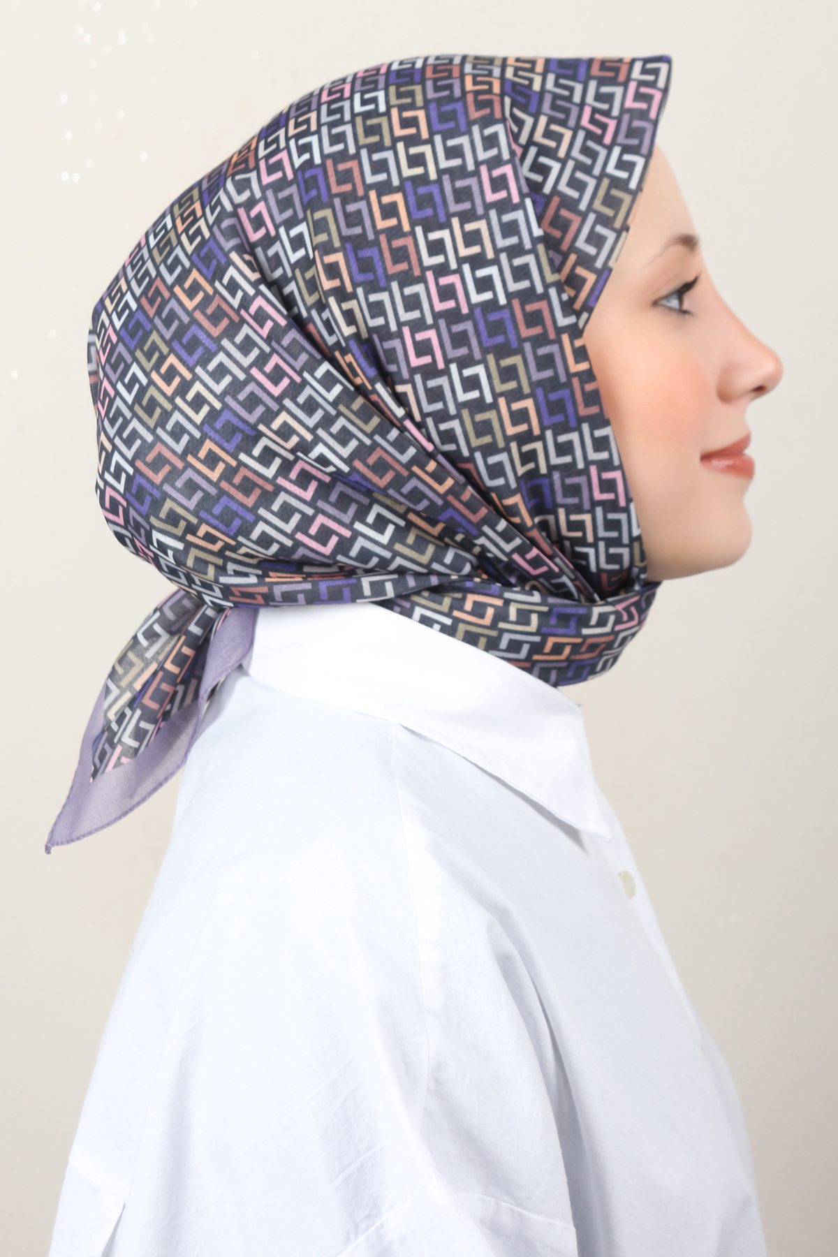 Lux Soft Pamuklu Eşarp 4040-230 Leylak 