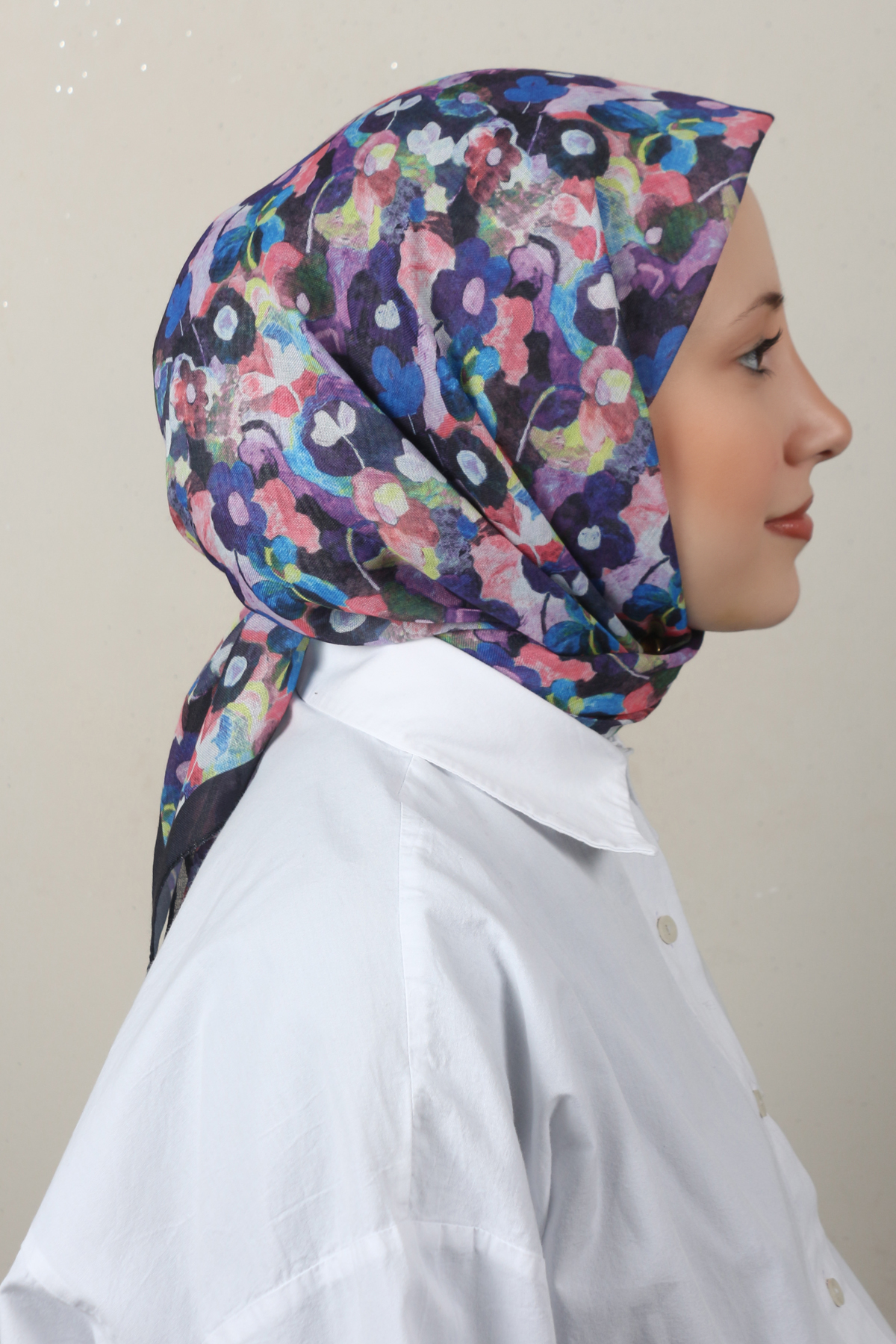 Lux Soft Pamuklu Eşarp 4040-237 Siyah 