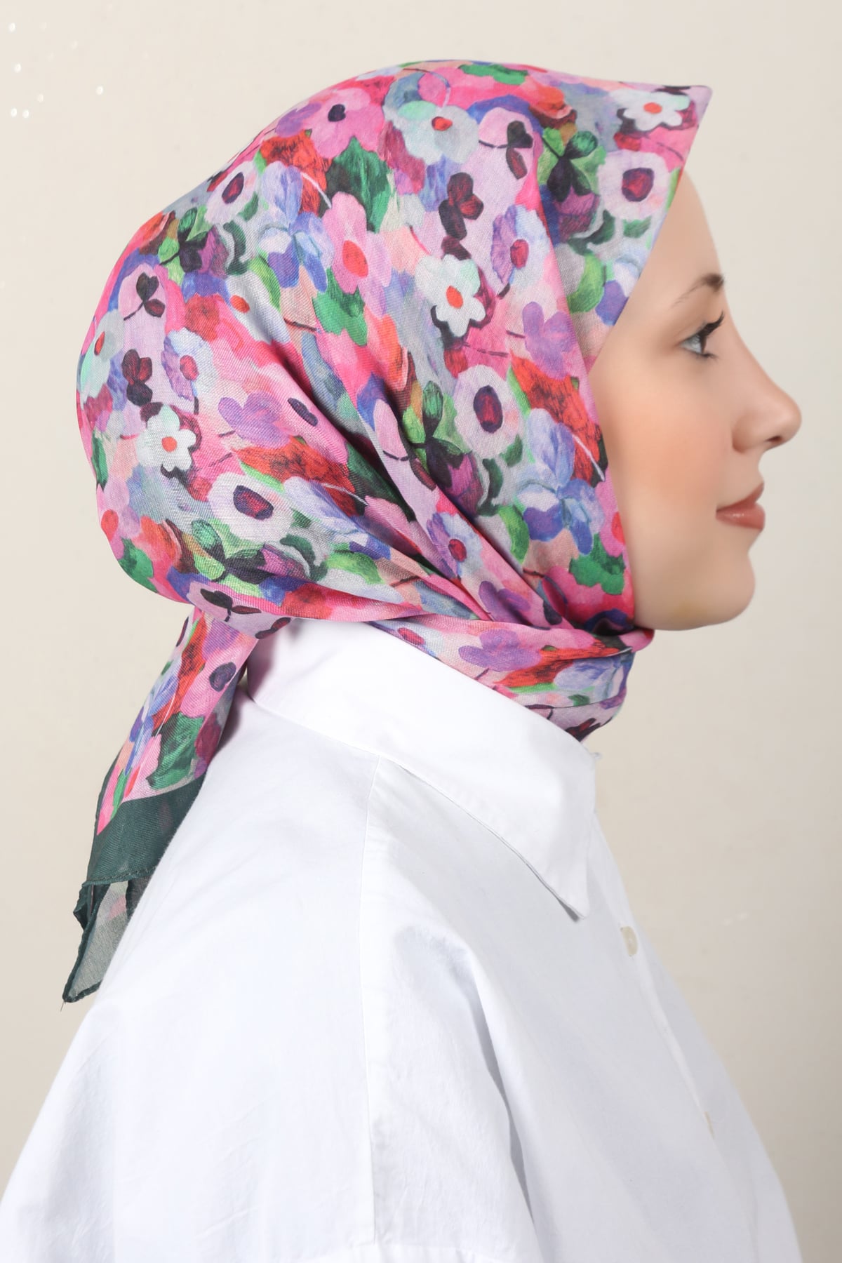 Lux Soft Pamuklu Eşarp 4040-238 Yeşil 
