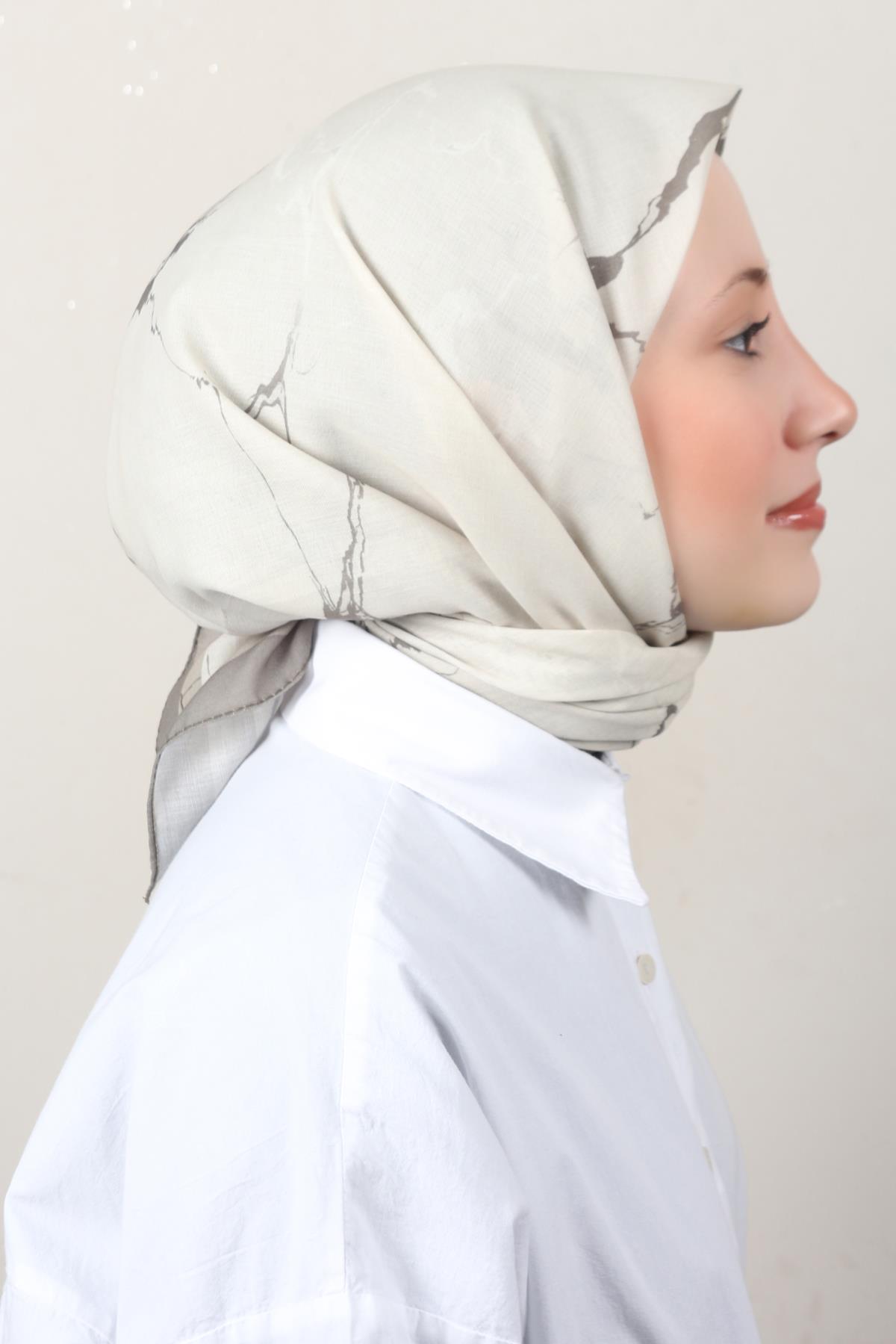 Lux Soft Pamuklu Eşarp 4040-Çağla