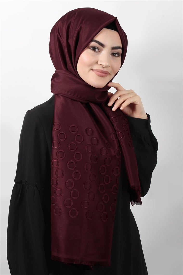 Maria Şal 3382-10 Bordo
