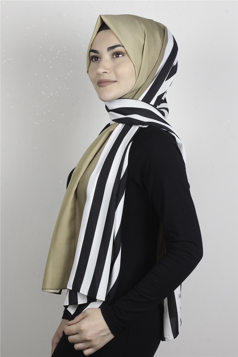 Medine Desenli Şal 1803-7 Latte