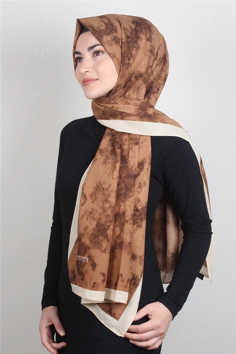 Medine Desenli Şal 1804-1 Kahve