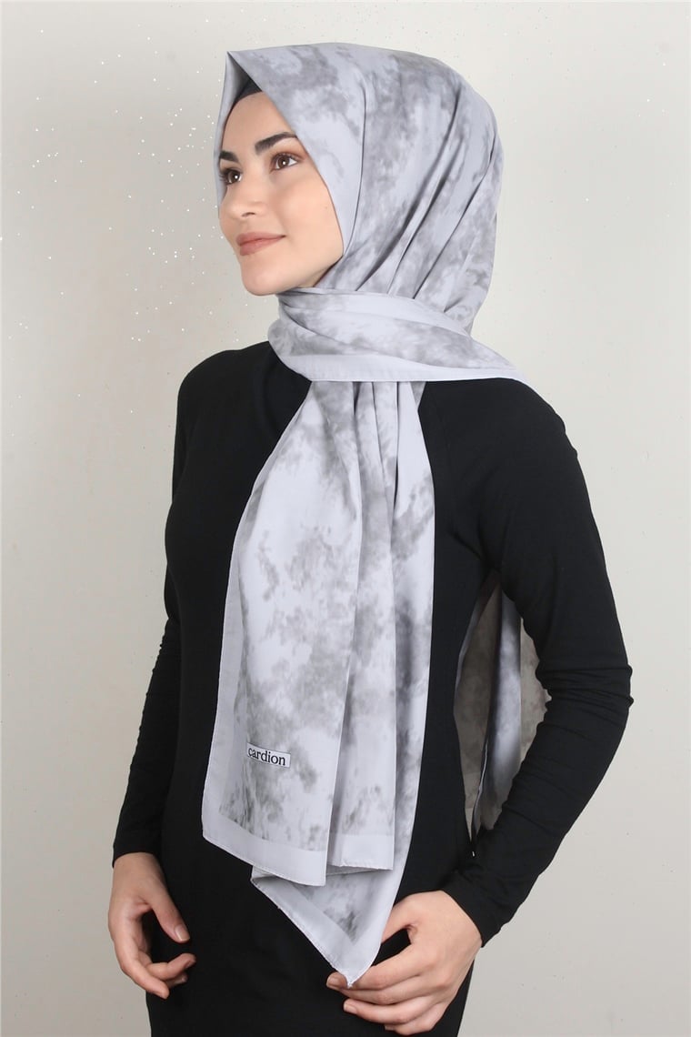 Medine Desenli Şal 1804-10 Gri