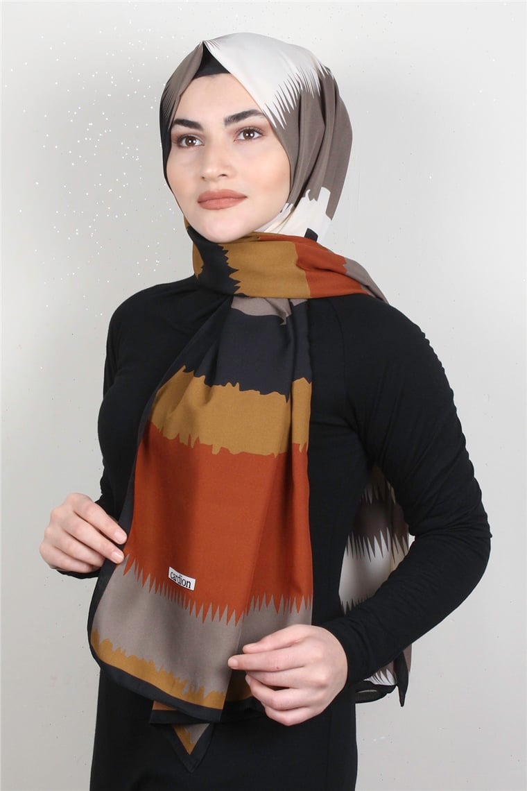 Medine Desenli Şal 1809-2 Taba