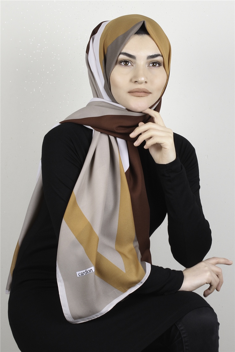 Medine Desenli Şal 1810-14 Orange