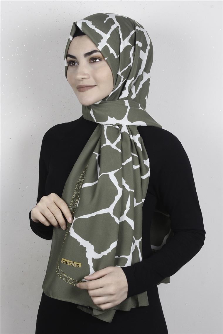 Medine Desenli Şal 1826-16 Haki