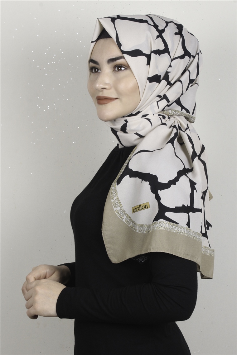 Medine Desenli Şal 1826-8 Taş Vizon