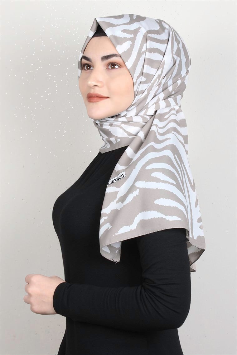 Medine Desenli Şal 1840-3 Zebra Taş