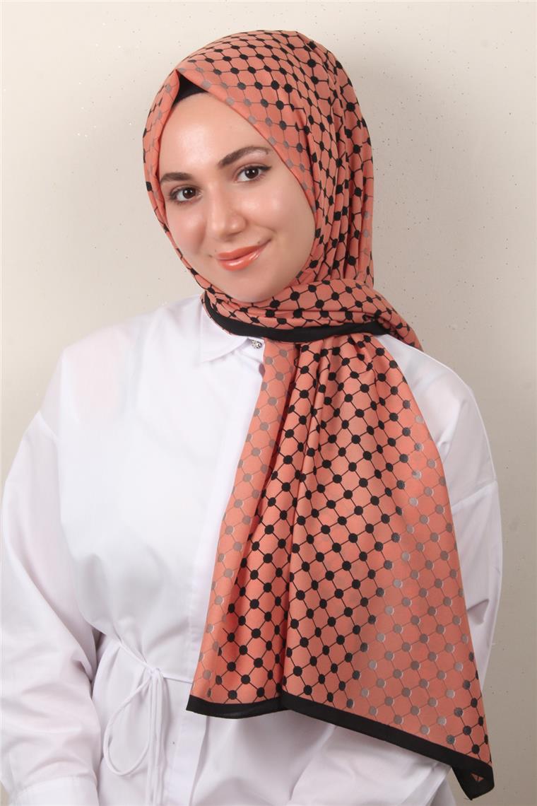 Medine Desenli Şal 2422-6 Şeftali