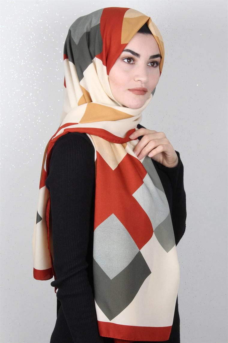 Medine Desenli Şal Eşarppark 1820-5