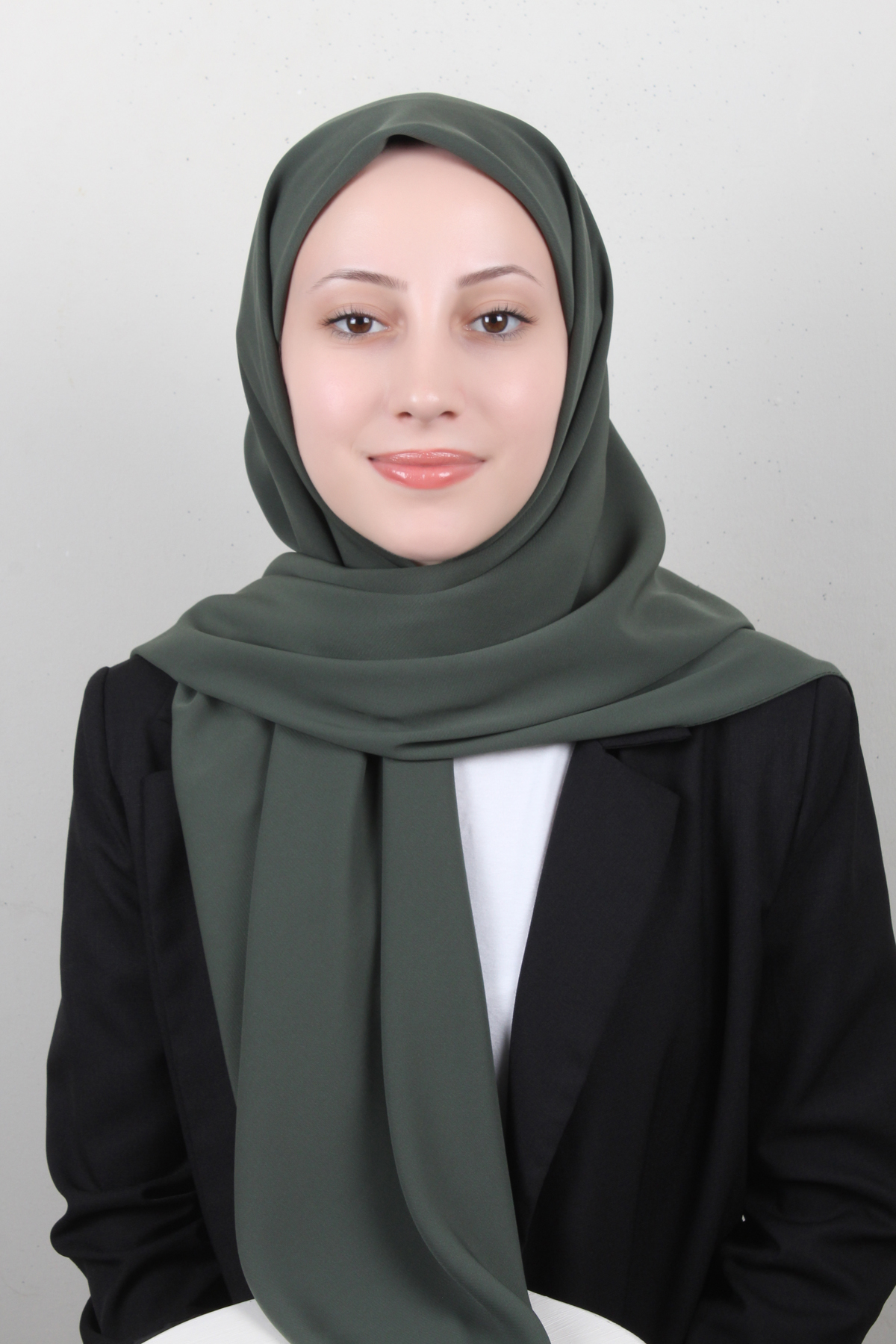 Medine İpeği Eşarp 1871-24 Yeşil