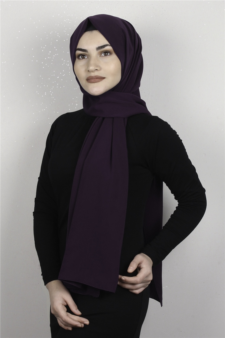 Medine İpeği Şal 1366-11 Mor