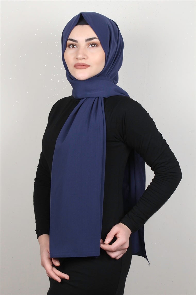 Medine İpeği Şal 1366-2 Mavi