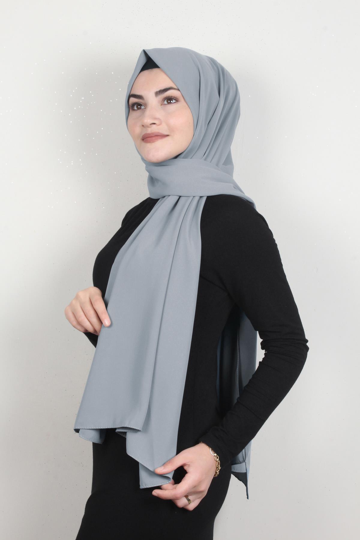 Medine İpeği Şal 1366-27 Gri