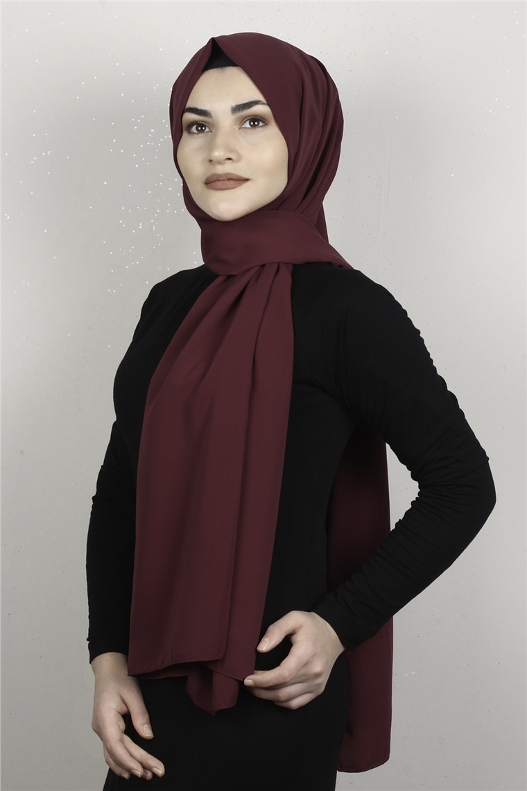 Medine İpeği Şal 1366-8 Vişne Çürüğü