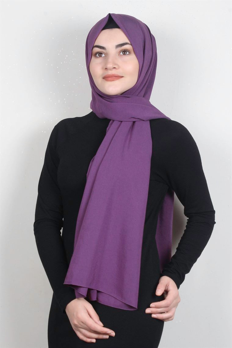 Medine İpeği Şal Lux 1363-2 İncir Moru