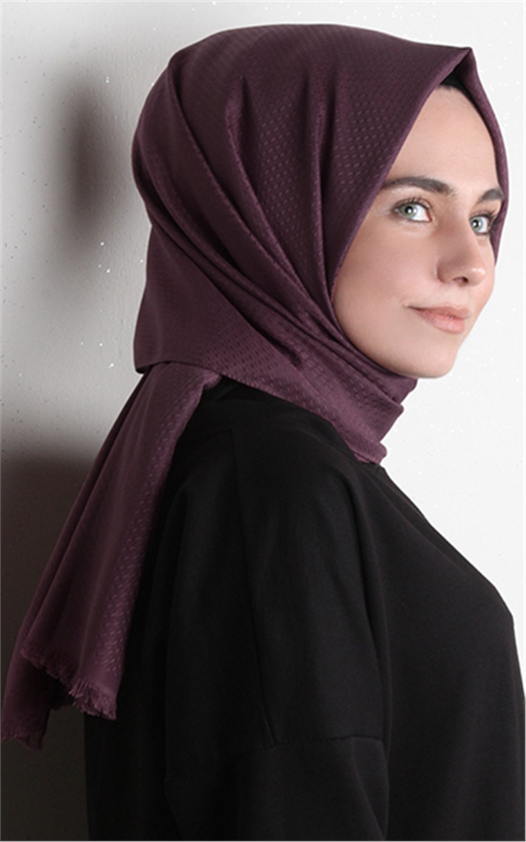 Minimal Desen Şal 1465-17 Gül Kurusu