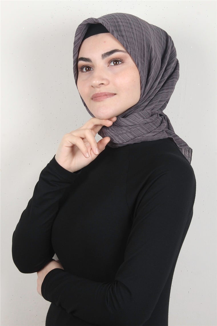 Mistik Pamuk Eşarp 4101-14 Füme