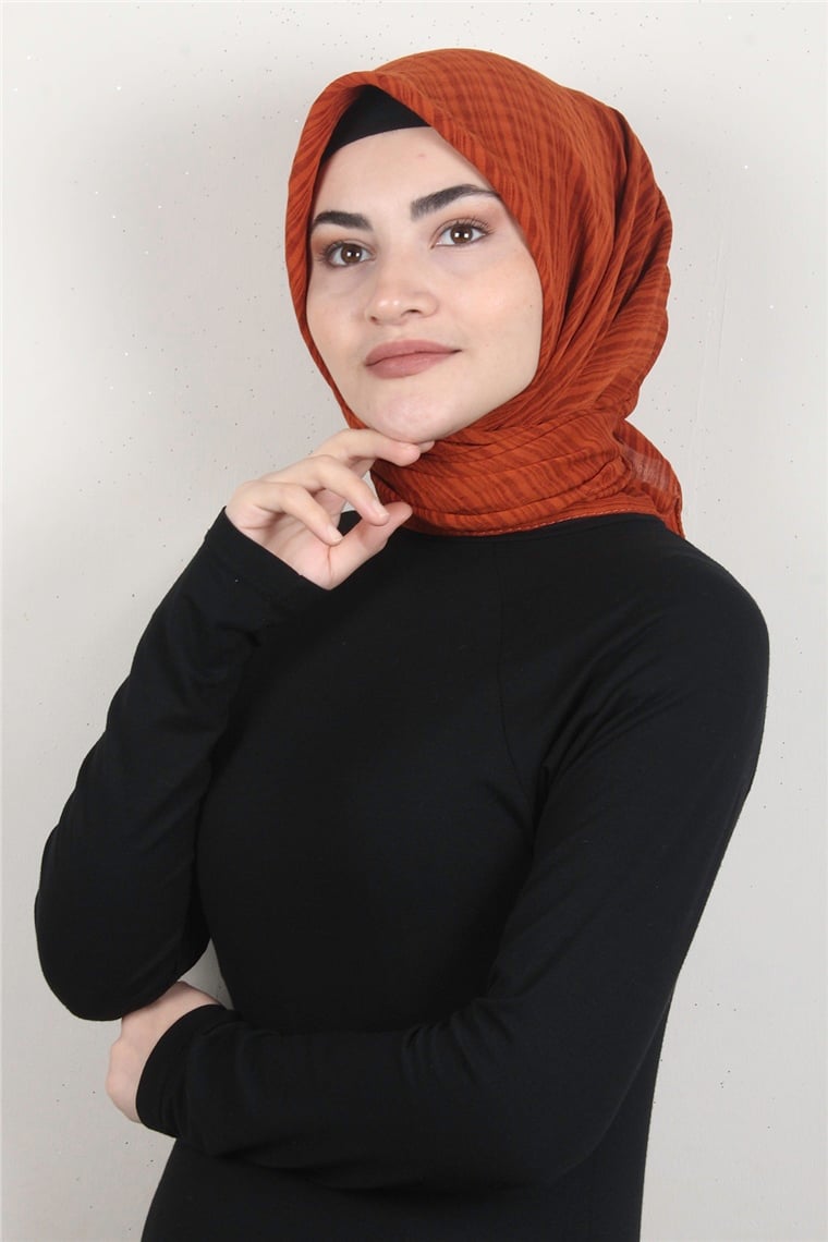 Mistik Pamuk Eşarp 4101-19 Turuncu
