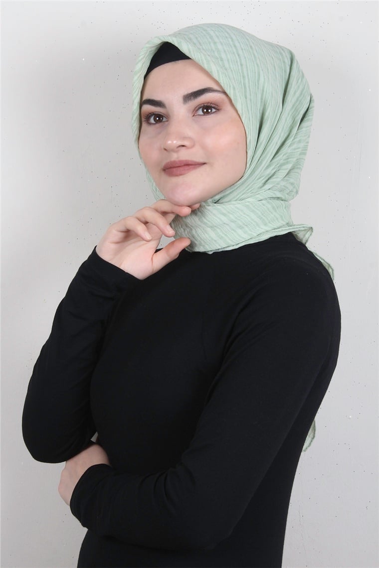 Mistik Pamuk Eşarp 4101-26 Su Yeşili