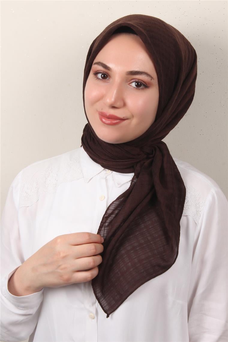 Mistik Pamuk Eşarp 4101-40 Kahverengi