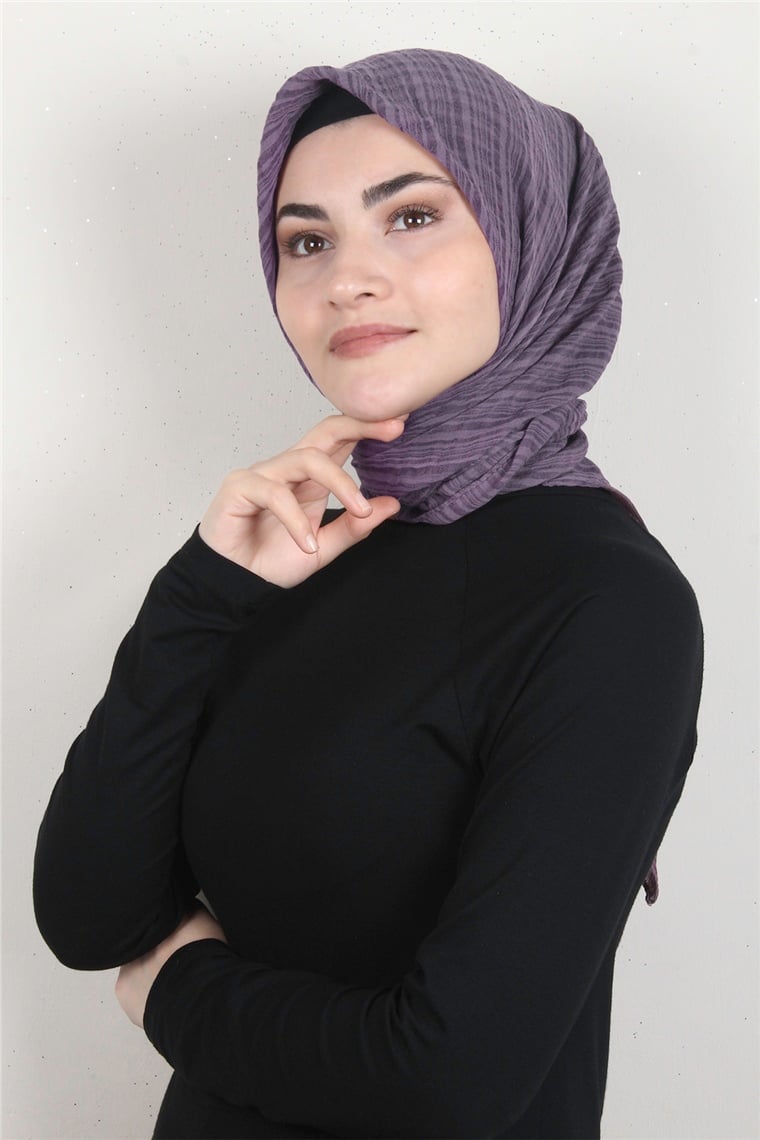 Mistik Pamuk Eşarp 4101-5 Eflatun