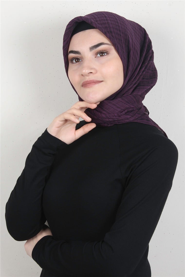 Mistik Pamuk Eşarp 4101-9 Mor