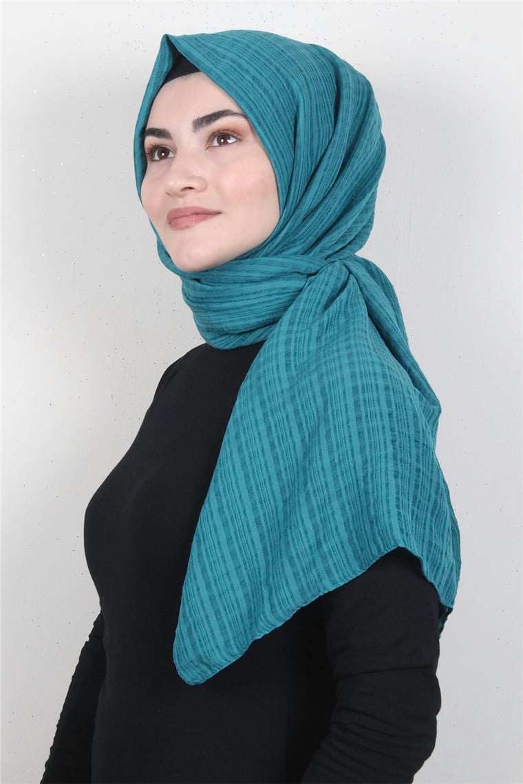 Mistik Pamuk Şal 2626-13 Okyanus