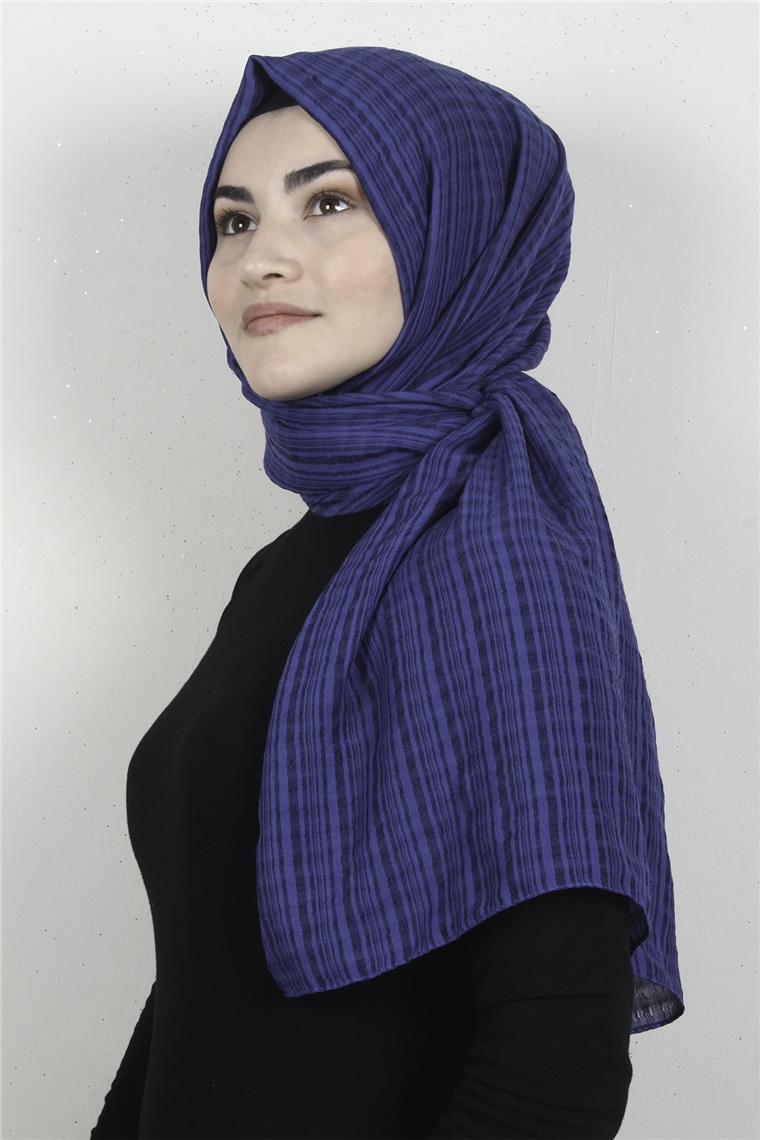 Mistik Pamuk Şal 2626-15 Kot Mavi