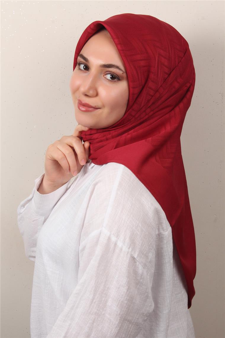 Modakaşmir İpeksi Jakar Eşarp 5355-15 Bordo