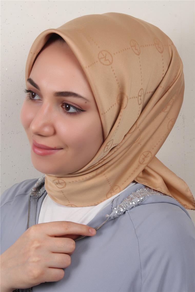 Modakaşmir İpeksi Jakar Eşarp 5357-10 Koyu Bej