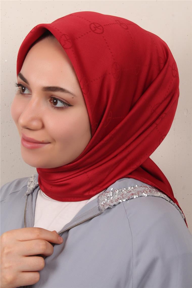 Modakaşmir İpeksi Jakar Eşarp 5357-19 Kırmızı