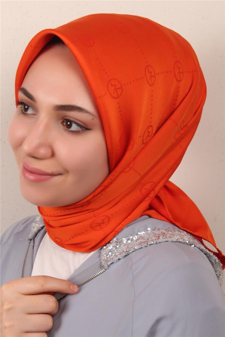 Modakaşmir İpeksi Jakar Eşarp 5357-20 Turuncu