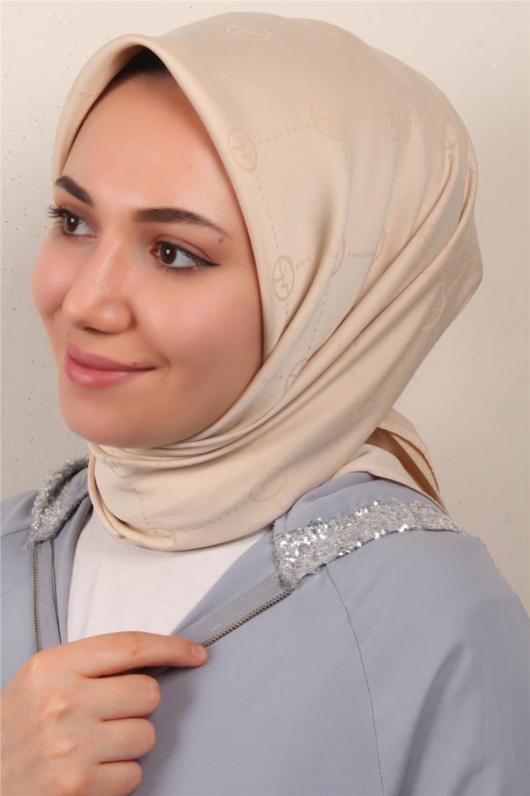 Modakaşmir İpeksi Jakar Eşarp 5357-22 Bej