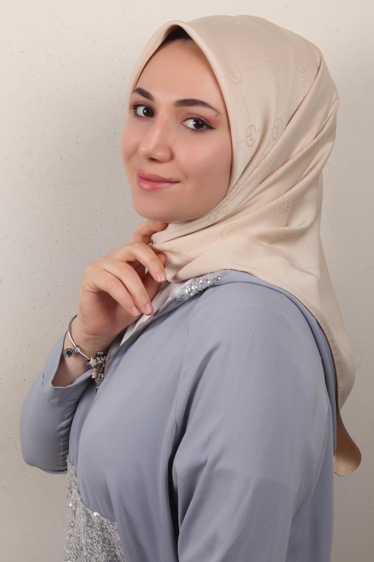 Modakaşmir İpeksi Jakar Eşarp 5357-5 Bej